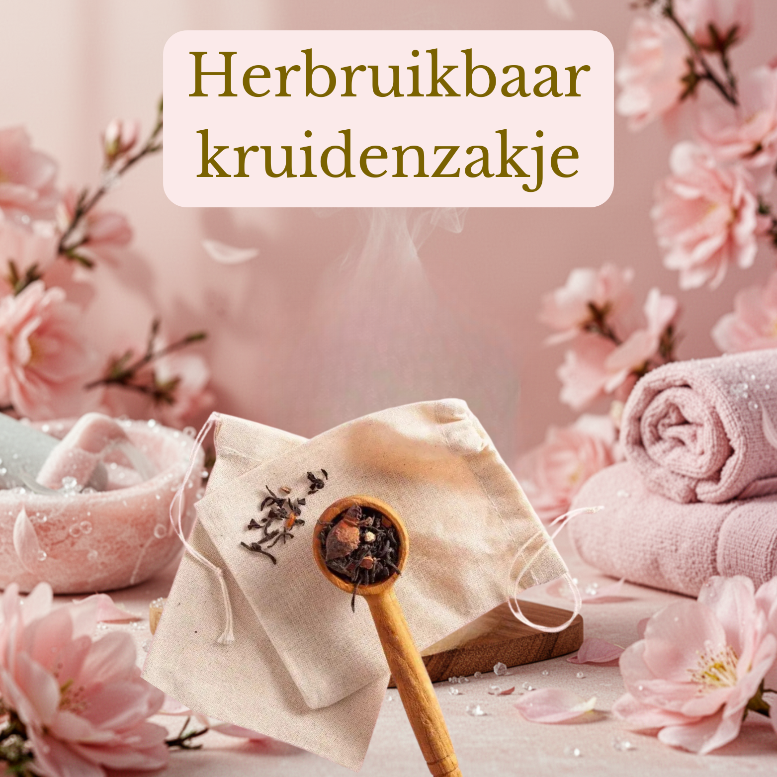 Herbruikbaar katoenen Yoni kruidenzakje