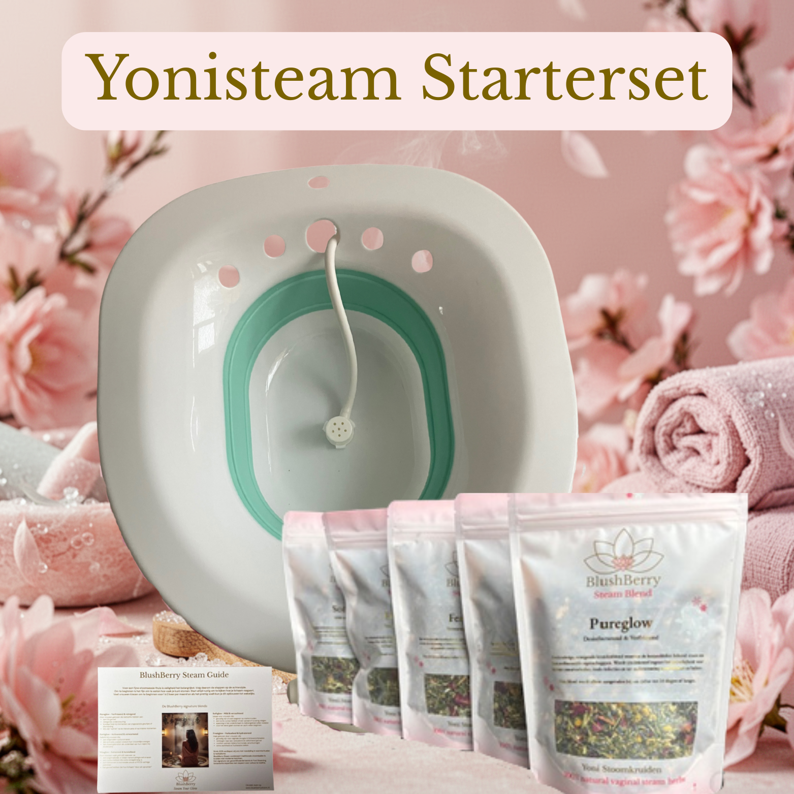 Yoni Stoombad Starter Set – Green Seat